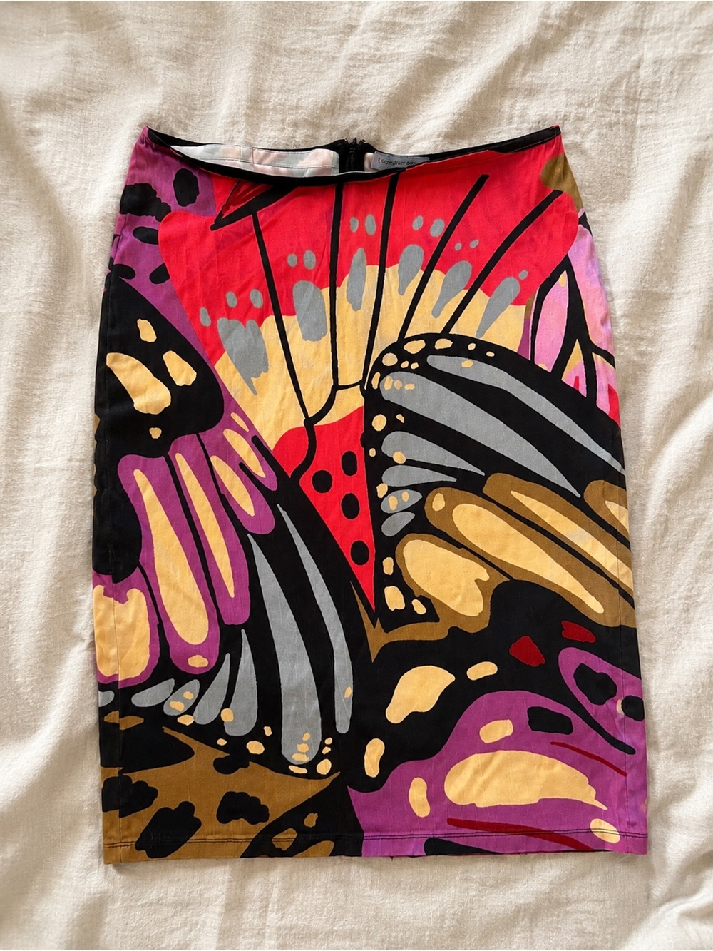 Retired Anthropologie Butterfly Print Pencil Skirt - Multicolor
